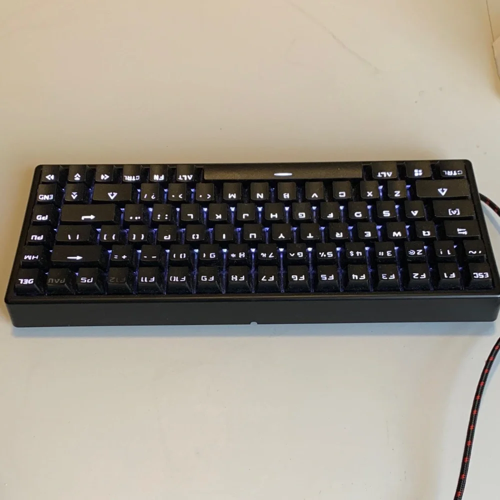 Compact Black Wired Keyboard